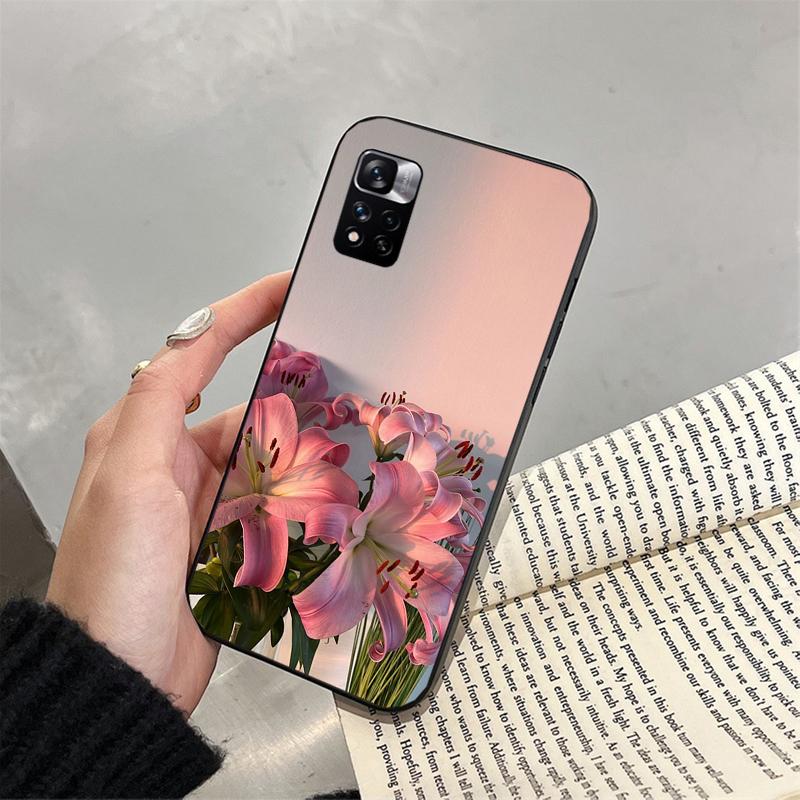 Чехол для телефона для Xiaomi Poco C71 15T 14T Pro Redmi note 15 14 14 13 Pro Redmi A5 15C 13C Масляная живопись Цветок лилии