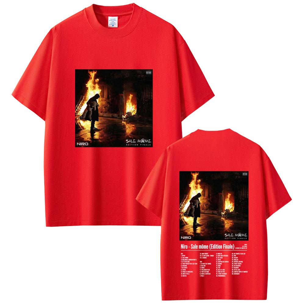 Rapper Niro Sale Mme Album Double Sided Graphic Tshirt Unisex Fashion Oversized Streetwear Unisex Women Vintage Casual T Shirts