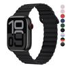 Магнитный ремешок Для Apple watch 10 ремешок 46мм 45мм 42мм 49мм 40 41 44 correa Силиконовый Браслет iWatch серия 8 9 5 SE 6 7 Ultra 2