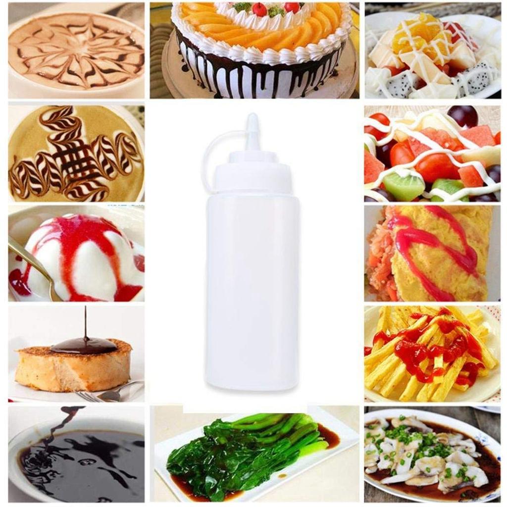 Многоцелевые бутылки для приправ для заправки, больше — многоразовые пластиковые контейнеры с крышками, можно мыть в посудомоечной машине по 8 унций/240 мл