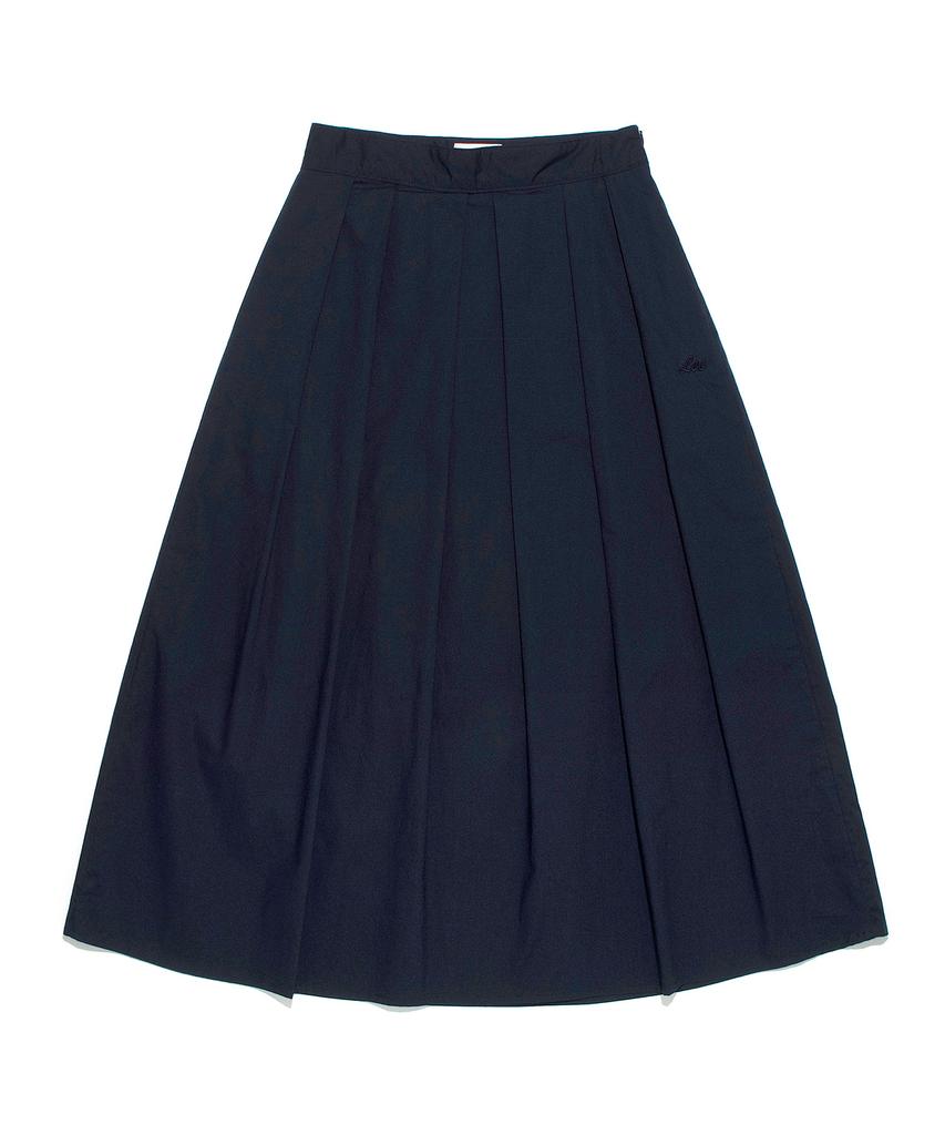 Lee Women'S Cotton Pleated Long Skirt Navy