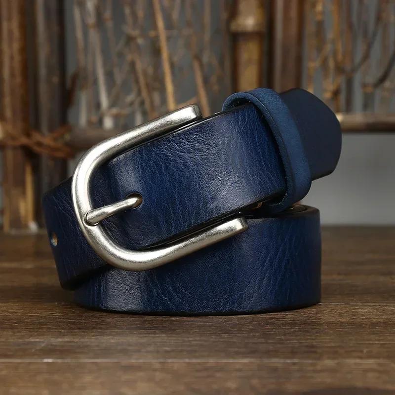 3,7 см толстая коровья кожа натуральная кожа повседневные джинсы ковбойский ремень мужской пряжка высокое качество ретро роскошный дизайнерский мужской ремень Cintos
