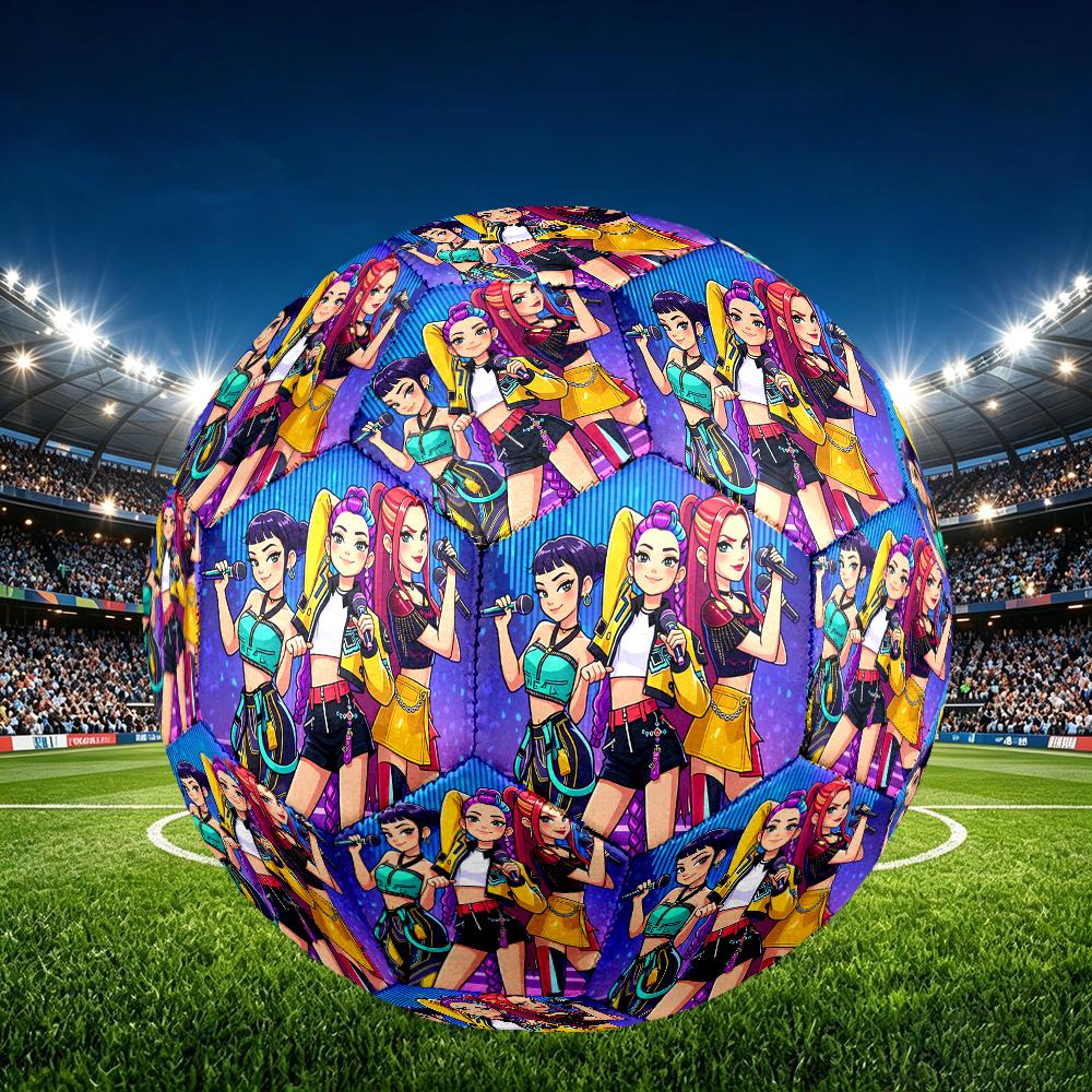 1pc Standard Football Size 5, Soccer Balls, Kpop Pattern Soccer Ball, Machine Stitched, Ball for Training & Outdoor Match