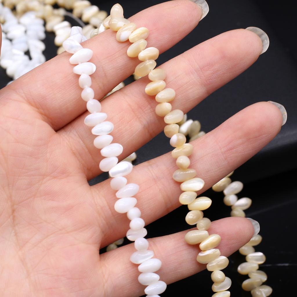 Horizontal Hole Shell Beads Natural Freshwater Shell Irregular Beads 4x8mm For Jewelry Making DIY Necklace Bracelet Earrings Accessory