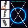 2 In 1 LED Sound Light Up Sword Telescopic Extendable and Collapsable Sword for Kids Costumes