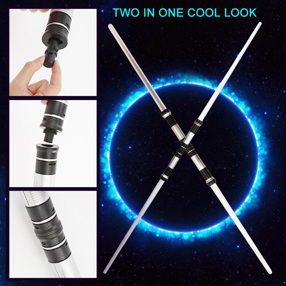 2 In 1 LED Sound Light Up Sword Telescopic Extendable and Collapsable Sword for Kids Costumes