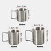 Camping Cup 200ml/300ml/400ml Stainless Steel Water Cup Tea Cup Coffee Mug with Foldable Handles