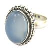 Серебряное кольцо с голубым халцедоном Heaven - 18x13 мм