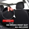 Universal Car Seat Cover Set Breathable PU Leather Vehicle Seat Cushion Full Surround Cover for Car Compatible with Airbag Fit 5-Seat Auto