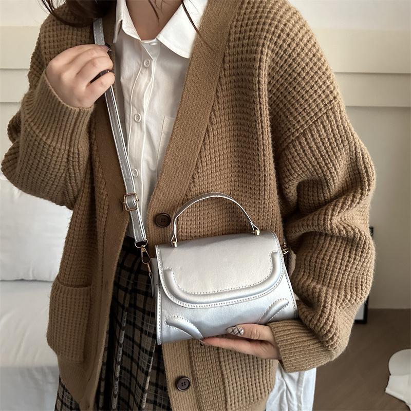 Crossbody Bag PU Leather Solid Color Shoulder Bag for Women Handbag Trendy Satchel Purse for Work Travel CLE