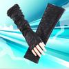 New Extended Fashion Gloves Lace Long Half Finger Etiquette Dancing Dance Club Performance Leather Gloves