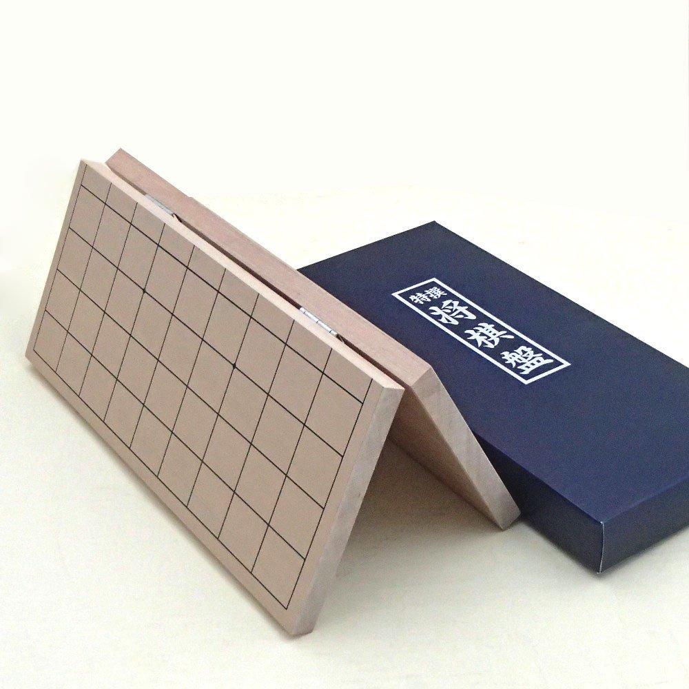 Shogi Set Shin Katsura 4 Folded Shogi Board and Plastic Komahoshin Shogi Piece Set No.