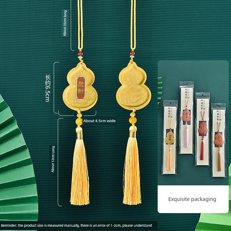 Dragon Boat Festival Gourd-Shaped Sachet, Small Embroidered Hanging Ornament, Amulet, Peace Charm, Portable Neck Hanging Bag, Car Fragrance Bag