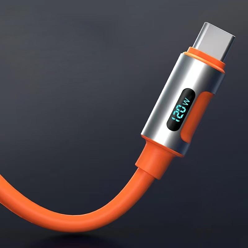 2M 120W цифровой дисплей Usb-C кабель для передачи данных сверхбыстрая зарядка Type-C адаптер разъем для iPhone 15 Pro Max Xiaomi Samsung
