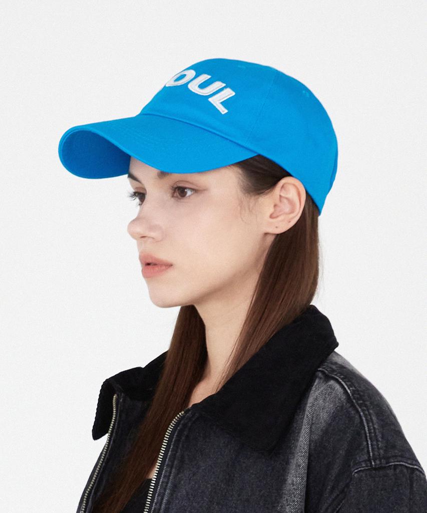 ULUK Seoul Вышитая хлопковая кепка _Синий