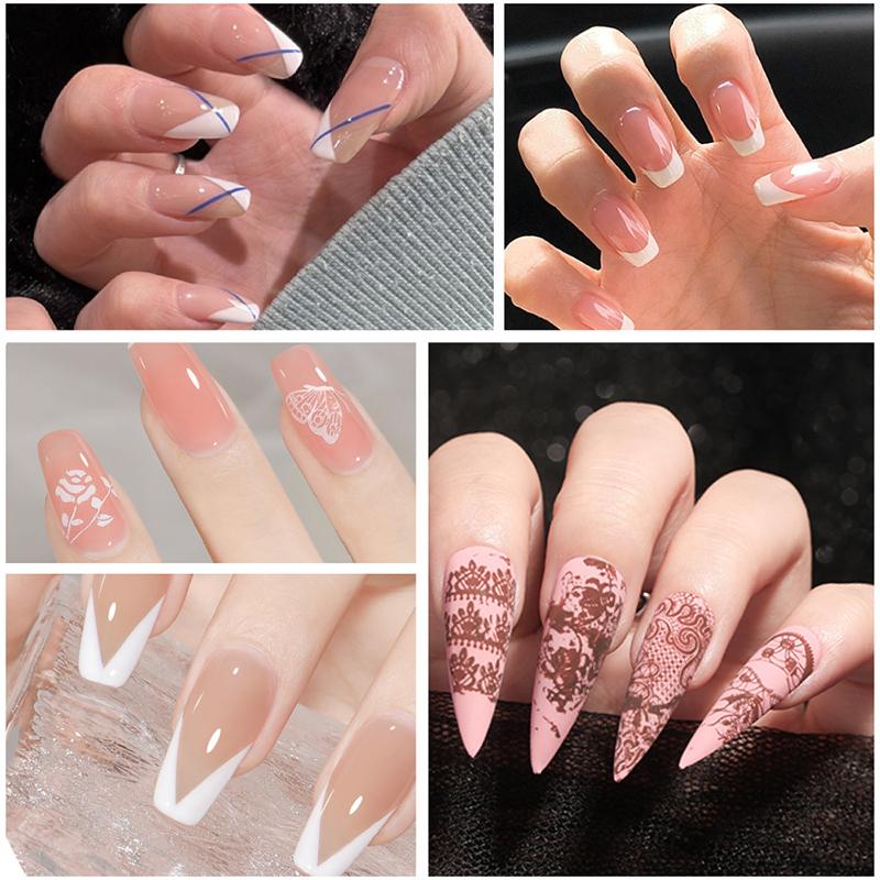 Пластины для штамповки ногтей Pure Clear Jelly Nail Art Stamper Scraper Set Print Silicone Marshmallow Design Маникюрные аксессуары Инструмент