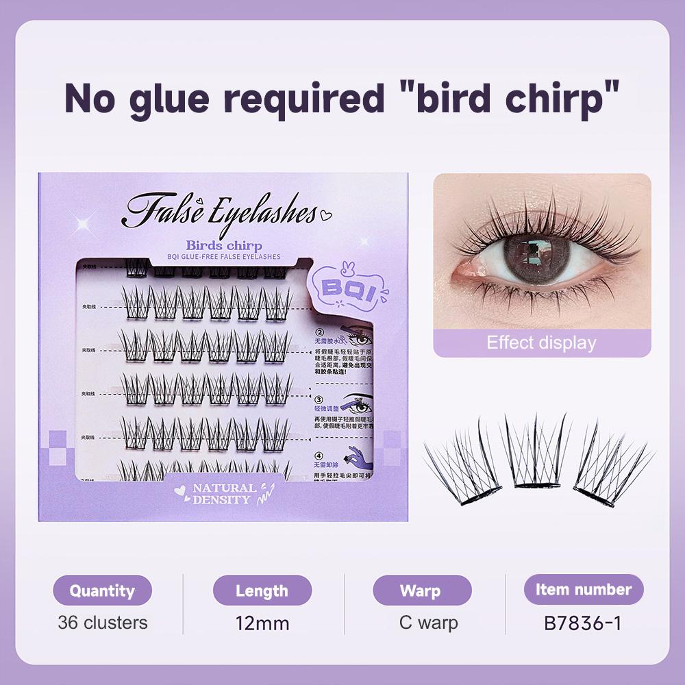 False Eyelashes Without Glue, Natural-looking False Eyelashes, 3D False Eyelashes Without Adhesive, Black Lashes With Strong Adhesion In 1 Second