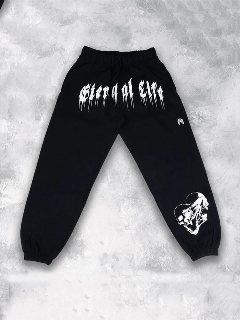 Мужские Повседневные Спортивные Брюки-Джоггеры из Терри Весна-Осень Европейско-Американский Стиль