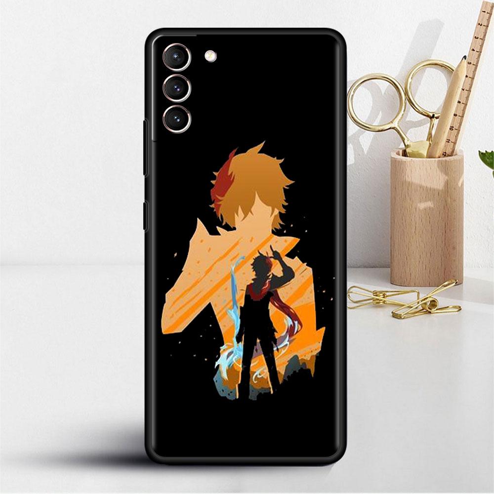 Аниме Genshin Impact Мягкий чехол для Samsung Galaxy S22 S20 FE S21 S10 S9 Plus S8 Note 20 Ultra 10 Lite Чехол для телефона