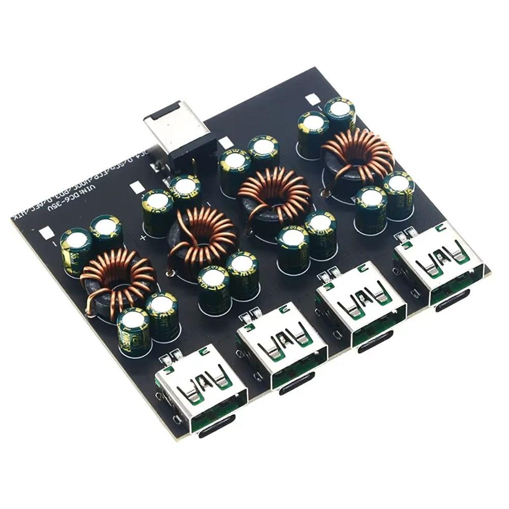 1 2 4 Way USB Type-C Quick Charge Adapter Step Down Buck Boost Module  Mobile Phone Charging