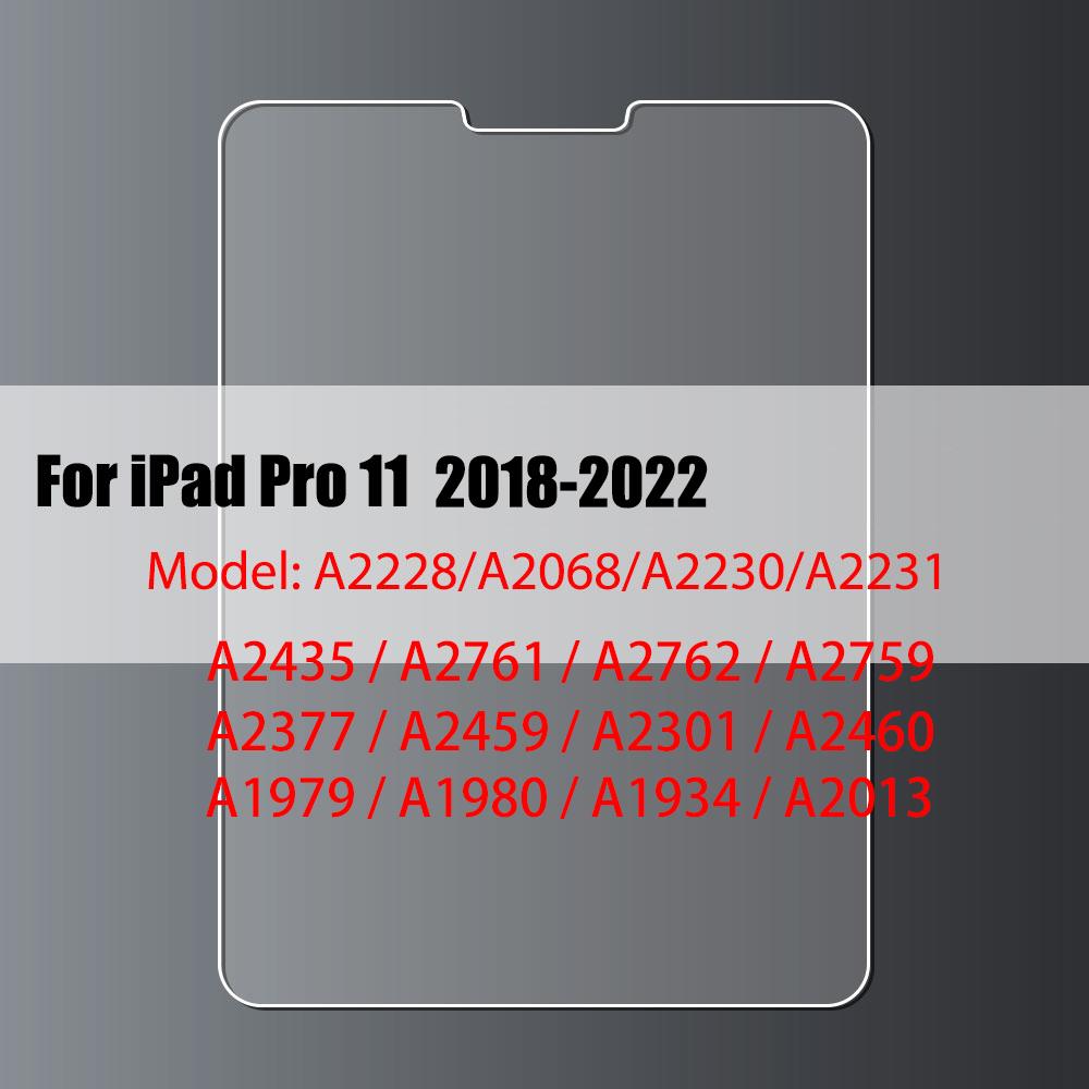 Tempered Glass Screen Protector For iPad 10.2 9.7 10. 5 10.9 Pro 11 New iPad 10 9 8 7 6 5 Air 4 3 2 Mini 2020 2021 2022