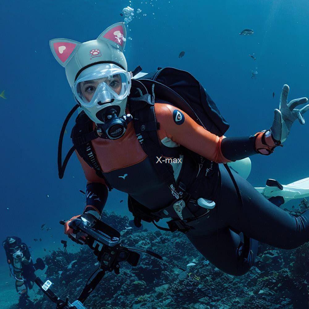 Неопреновый гидрокостюм капюшон 3 мм плавание сноркелинг шапки новый кошачьи ушки дайвинг капюшон