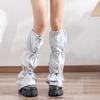 Japanese Women Sweet Girl Leg Warmer Long Socks Harajuku Punk Drawstring Holographic Leg Cover with Adjustable Length