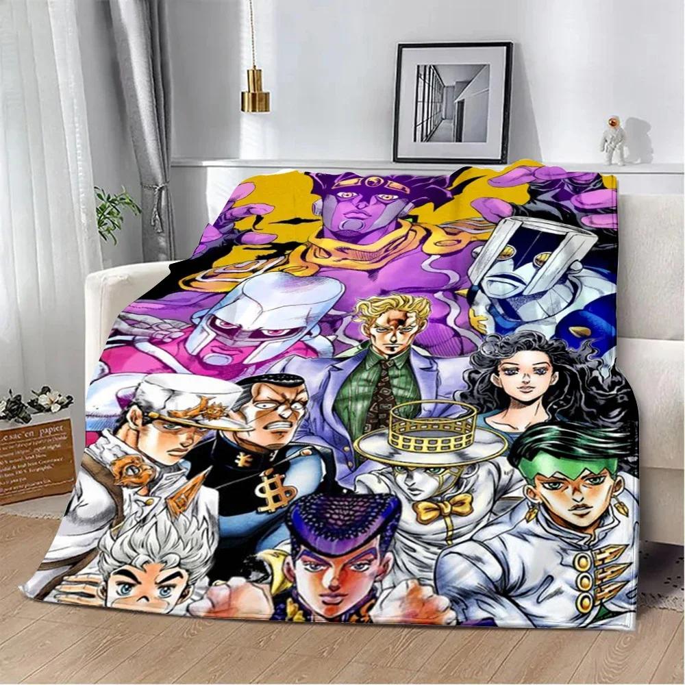 Новое 3D-печатное одеяло из аниме JoJo's Bizarre Пледы для пикника Теплое одеяло Мягкое и удобное одеяло Для дома Путешествий День рождения