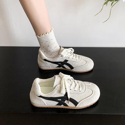 Ретро кроссовки на плоской подошве, женские, лето 2025, новые, на мягкой подошве, универсальные, одинарные туфли, спортивные кроссовки для бега, повседневные, ангольский красный