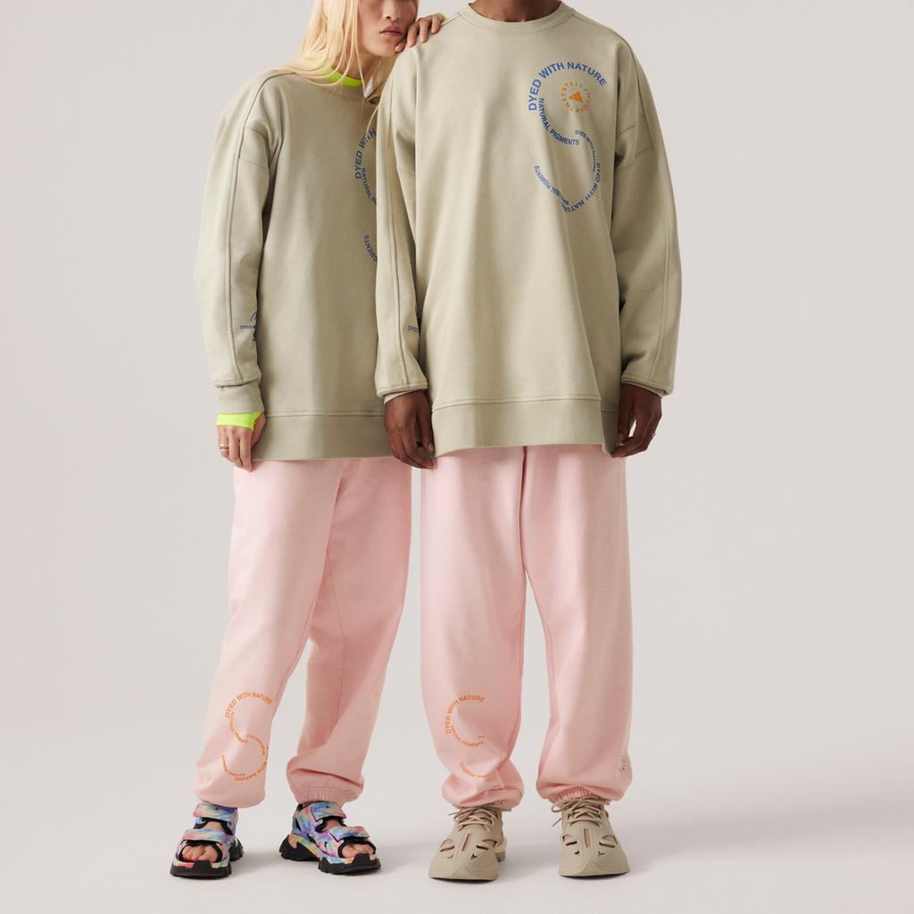 adidas × Stella McCartney Stella McCartney Спортивная одежда Спортивные штаны унисекс с буквенным принтом Повседневные штаны унисекс Розовый IA7723
