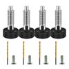 Pack of 4 M6 Knurled Handle Quick Releases Pin Stainless Steel Spring Plunger Locking Screw for Industrial Use