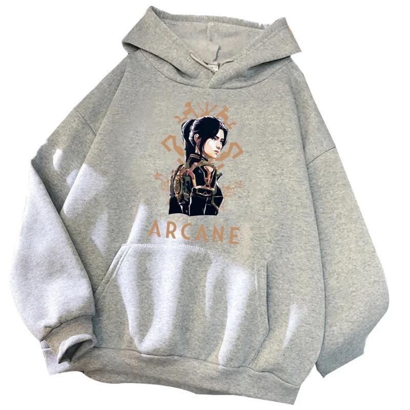 Arcane Season Caitlyn Hoodie Harajuku Pullover Sweatshirt Fans Gift Comfortable Warm Tops Sweatshirt Женская одежда Hoodies & Sweatshirts Women's