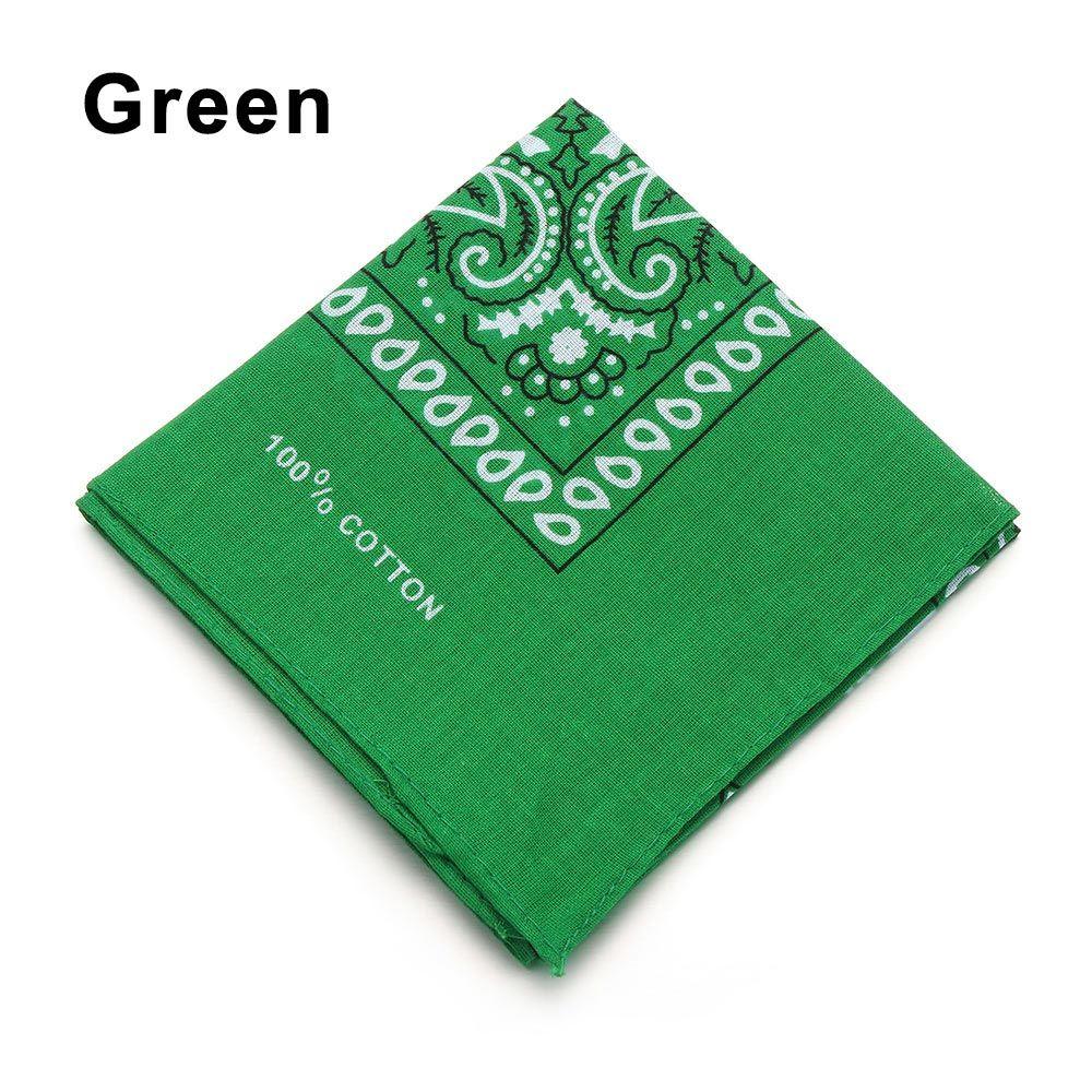 Головной убор Носовой платок 100% Хлопок Повязка для волос Пейсли Бандана Принтованные Квадратные Шарфы Напульсник