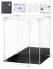 COOLTAKU Figure UV Back Magnetic Magnet Front Collection More Assembled Acrylic Display Stain Cleaning Cloth Included 20 X Depth 20 X Height Black