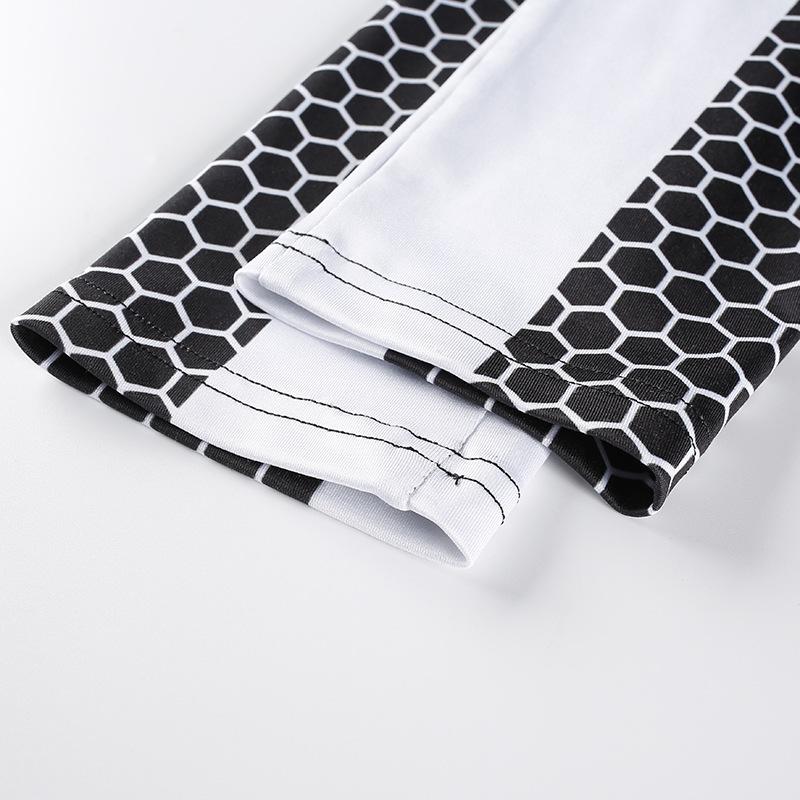 Брюки для йоги для женщин с 3D сотовым принтом, узкие стрейч-талии, спортивные леггинсы для тренировок в тренажерном зале, подтяжка ягодиц