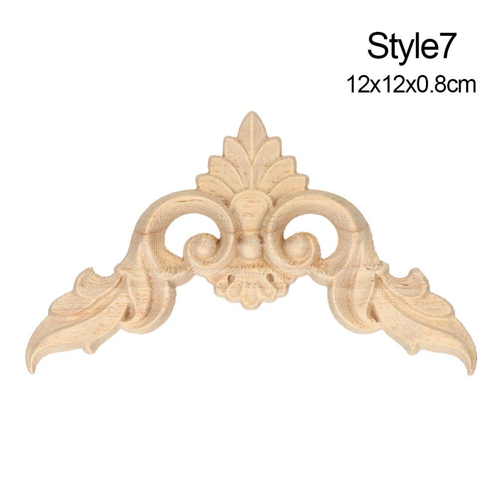 Наклейки Аппликации Аппликация из цельного дерева Угловой цветок Резьба по дереву Мебельная наклейка Деревянная аппликация