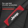 Для Jeep кожаные автомобильные ремни безопасности ремешок наплечник аксессуары Cherokee Patriot Liberty Wrangler JK JL Commander