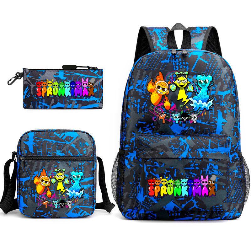 Rhythm Box Peripheral Elementary School Bag Starry Sky Backpack Three-piece Set