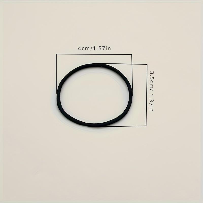 Черные эластичные резинки для волос для женщин и девочек – Однотонные резинки для хвостиков, Простые и прочные женские аксессуары для волос