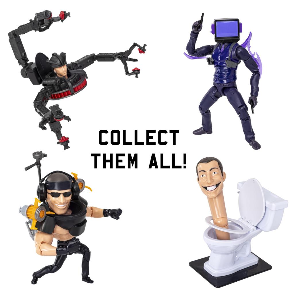 SKIBIDI TOILET Series 2 Deluxe Toilet Figure 6-inch Collectible YouTube Animation Licensed Dark TV Man