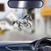 Yousheng 2D Лошадь Шарм для зеркала заднего вида автомобиля Акриловая подвеска для подвешивания на рождественскую елку Автомобильные аксессуары для зеркала для женщин девушек