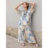 1116 European and American new bohemian women's round flower casual suit spot Y1
