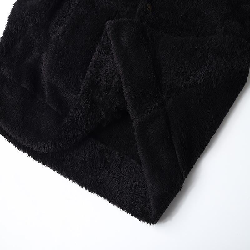 Мужское плюшевое теплое длинное пальто в европейском и американском стиле для осени/зимы