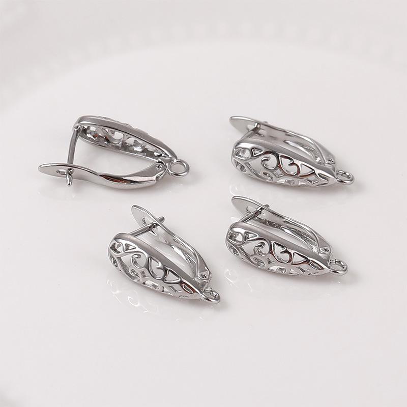 Серьги-пряжки в форме капли в стиле ретро из 14-каратного золота с медным покрытием — аксессуары ручной работы своими руками