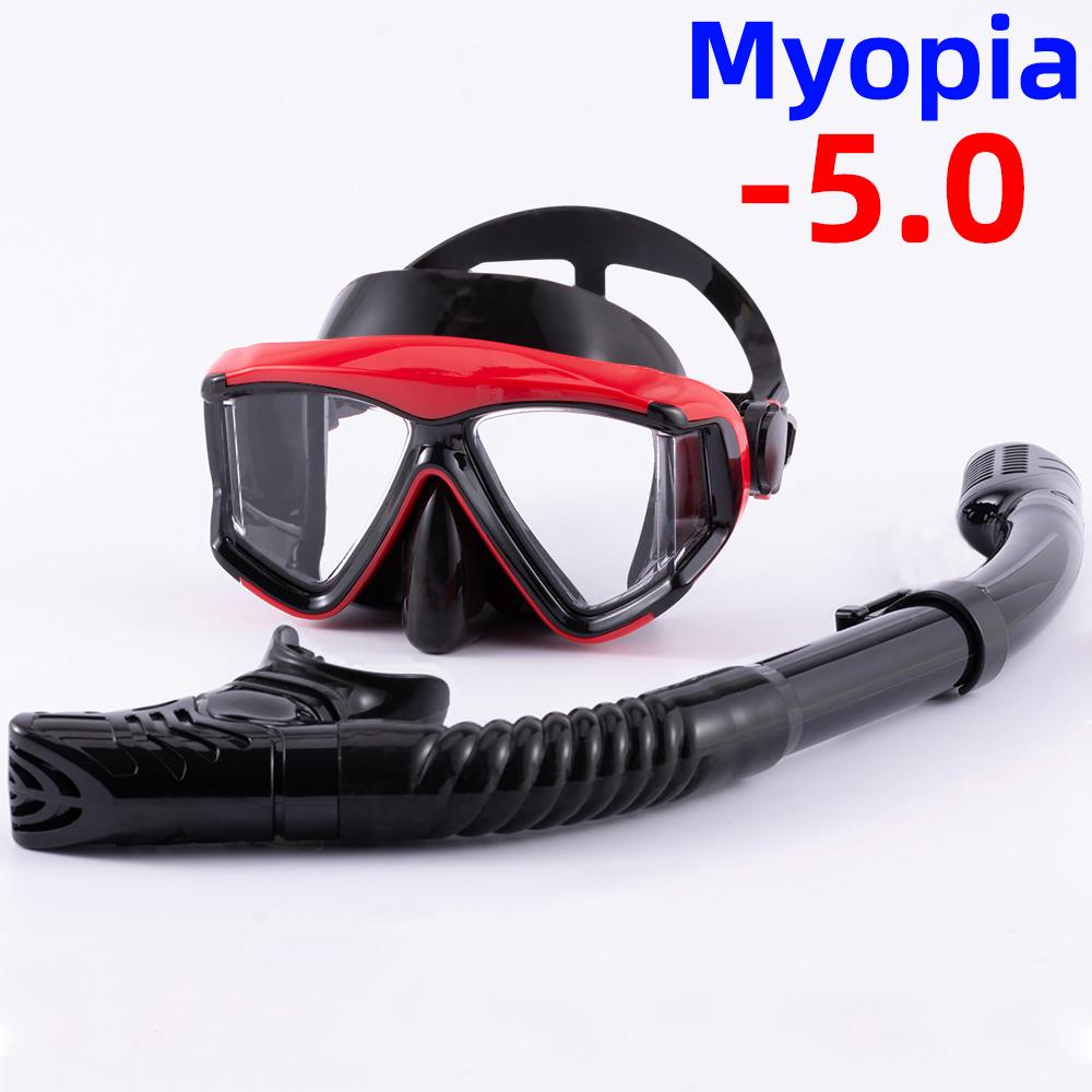 Оптический набор для подводного плавания с маской для близорукости, очки для плавания с близорукостью, панорамные очки с широким обзором для взрослых и молодежи