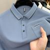 Новая оригинальная рубашка-поло с карманом для летнего наряда папы, мужская футболка с коротким рукавом, повседневный воротник, деловая, с рукавом до локтя, мужская