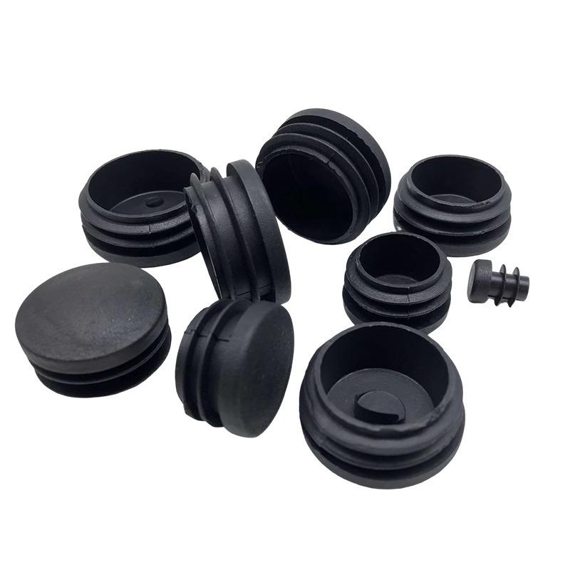 16pcs Plastic Steel Pipe Hole Plug Insert End Cap Round Furniture Chair Leg Cover Metal Tubing Alloy Ladder Glide Protection