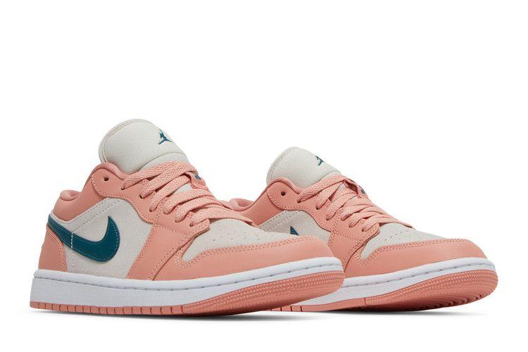 Women's Sneakers Nike Jordan 1 Low Light Madder Root (Women's) Light Madder Root/Dark Teal Green/White