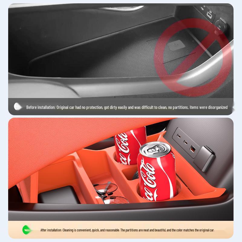 BYD Tang L Center Console Lower Storage Organizer - Multifunctional Interior Modification Accessory