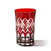 Kobo Edo Kiriko Yarai Fish Crest Tumbler TB90419R In Wooden Box Made In Japan [Taimuro Official] (Red)